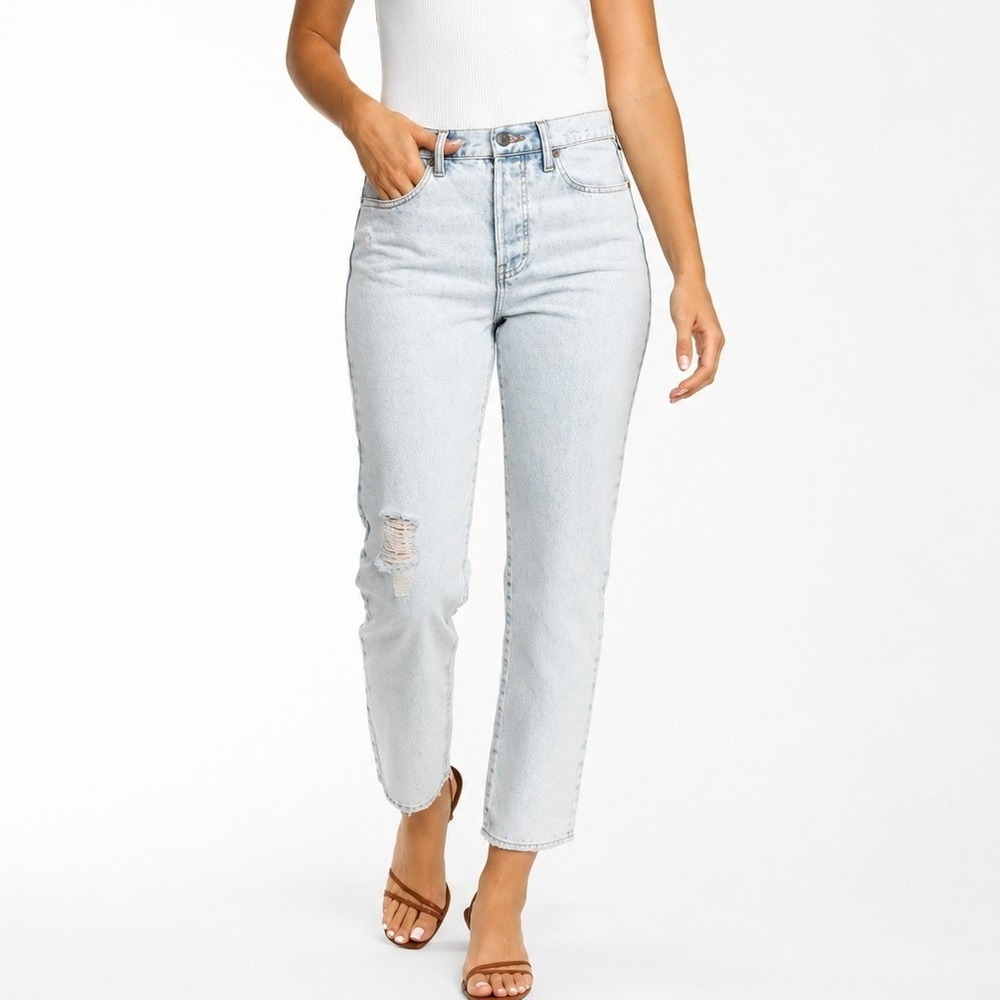 Pistola Womens Jeans Size 28 Acid Wash High Rise Straight Leg Distressed P6883